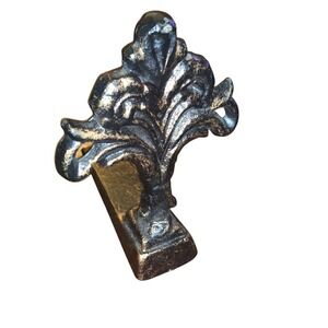 Vintage  Cast Iron Doorstop Door Stop Fleur de Lis
